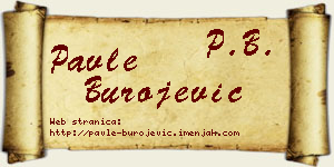Pavle Burojević vizit kartica